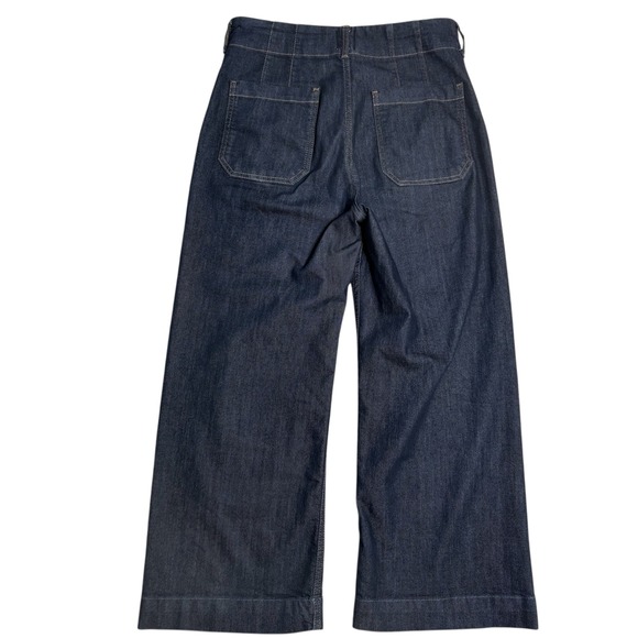 Maeve The Colette Crop Wide Leg Jeans Dark Denim Size 29 EUC - Picture 4 of 11